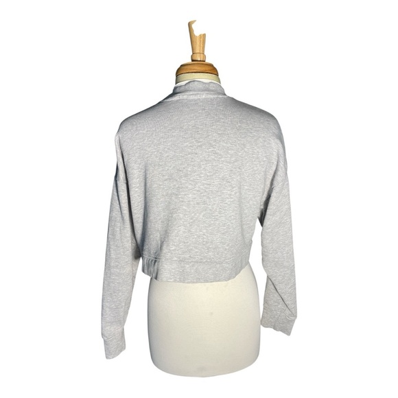 WeWoreWhat Light Gray Cropped Sweatshirt - Picture 2 of 5